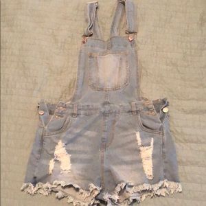 Jean short bibs